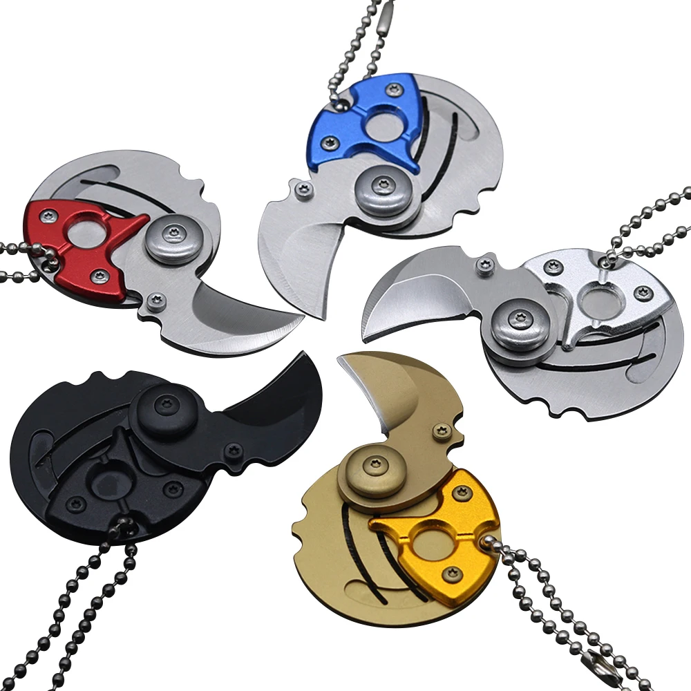 

Mini EDC Portable Key Fold Knife Tactical Folding Camping Key Ring Pocket Karambit Hunting Survival Key chain Outdoor Tools