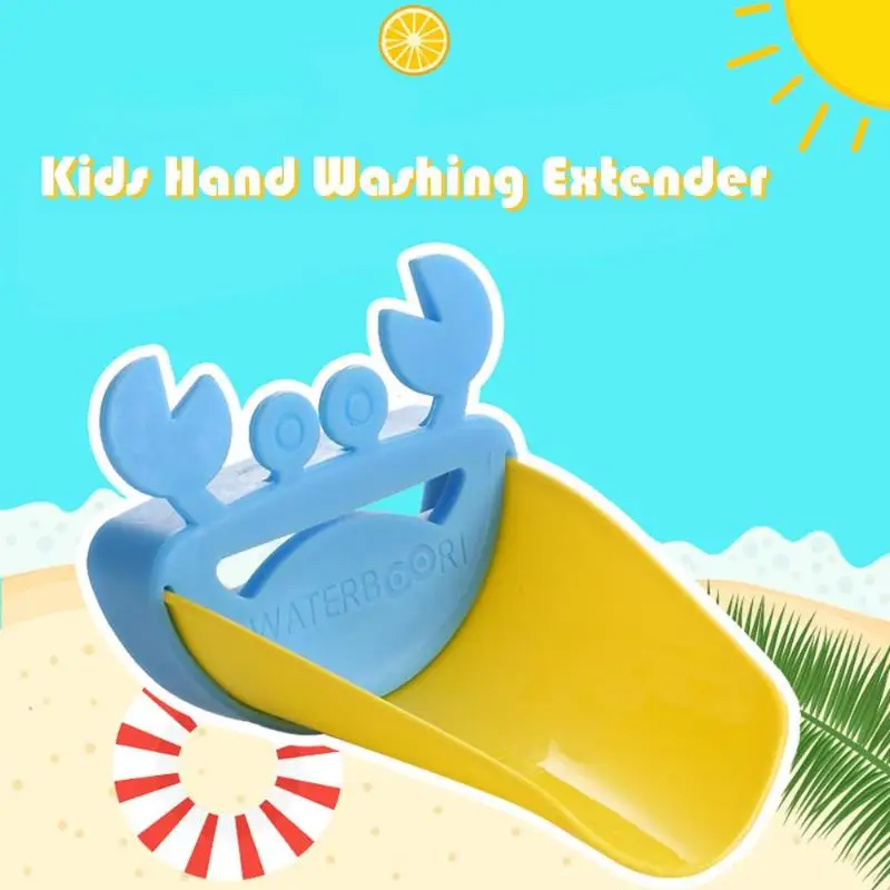 1pcs Cartoon Crab Kids Hand Washing Extender Toddler Faucet Baby Tubs Sink Tap for children drop shipping