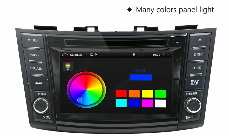 Sale Eunavi 2 Din Android 8.1 Car Dvd Player For Suzuki Swift 2011 2012 Radio Stereo GPS With Steering Wheel Control Free Camera Map 17