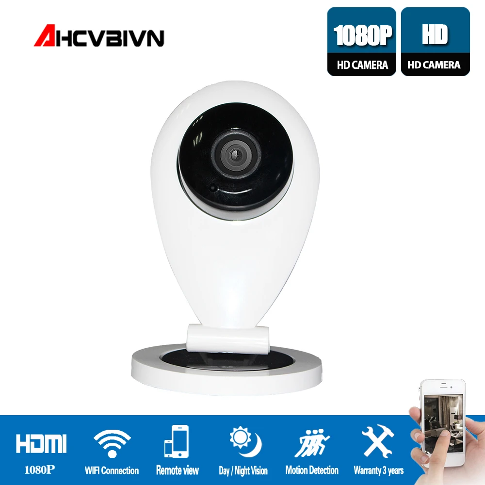 AHCVBIVN Mini Wireless IP Camera 720P Home Smart Wifi HD Vedio Security Motion Detect Two Way Audio CCTV P2P Network Camera