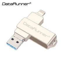 DataRunner USB флэш-накопитель портативный флэш-накопитель 32 Гб 64 Гб 128 usb-шнур 8 Гб 16 Гб Кле usb 3,0 Флешка для iPhone XS MAX/XR/X/8 Plus