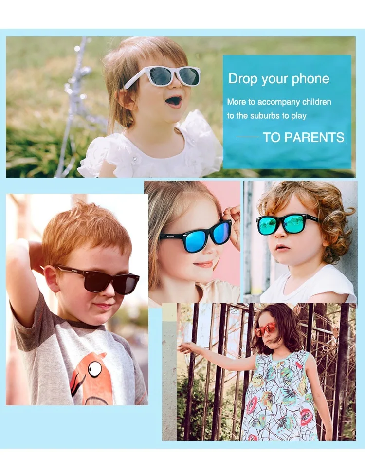 iboode New Flexible Kids Sunglasses Polarized Boys Girls Baby Cat Eye Sun Glasses UV400 Child Eyewear Silicone Eyeglasses