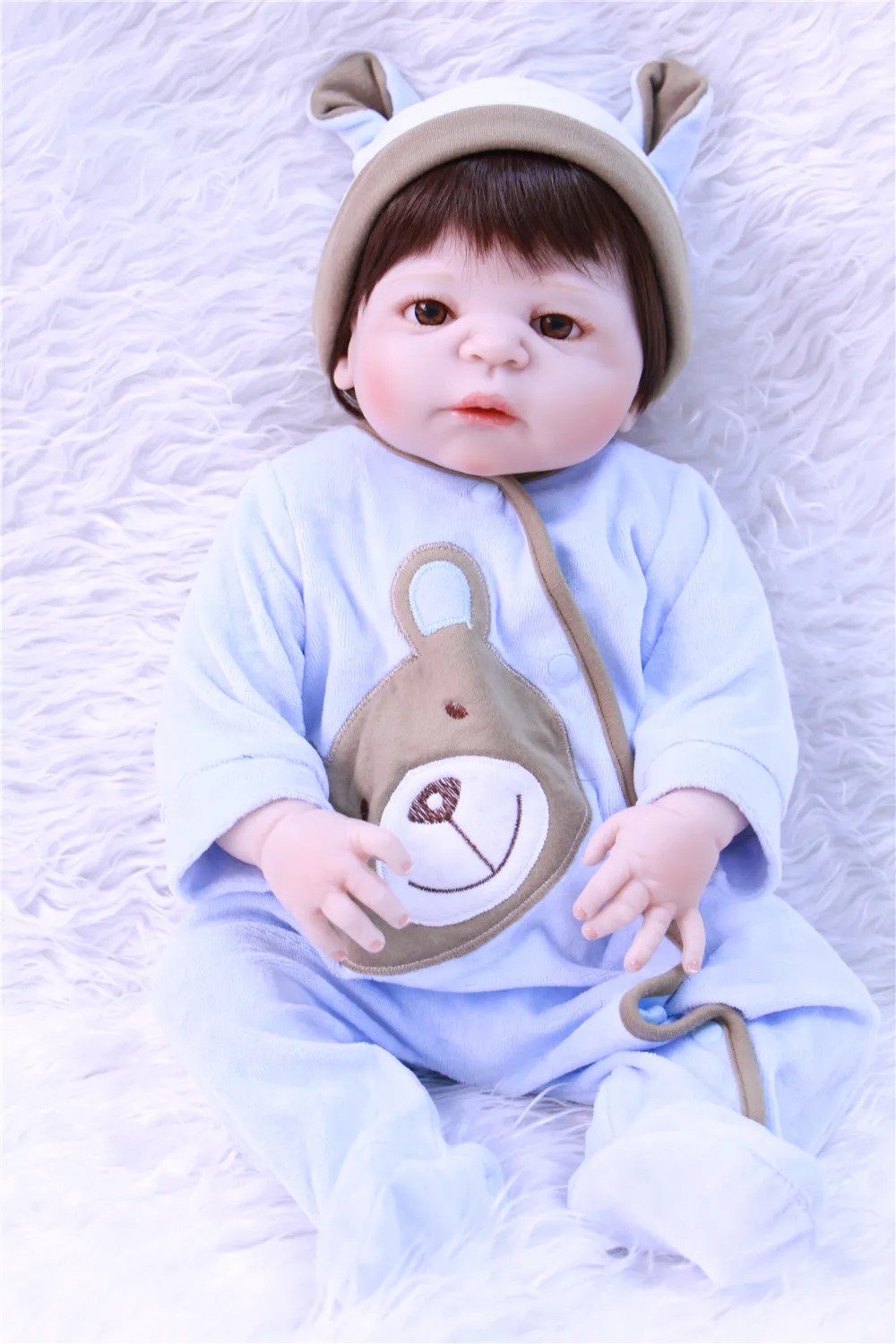 

Real silicone reborn baby girl dolls 22"boy reborn babies kids educational toy dolls gift bebe realistic reborn bonecas
