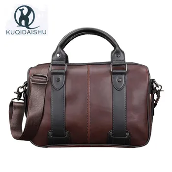 

Vintage Crazy Horse Leather Laptop Handbag Men'S Business Crossbody Bag Casual Messenger Shoulder Bags For Men Travel Bag