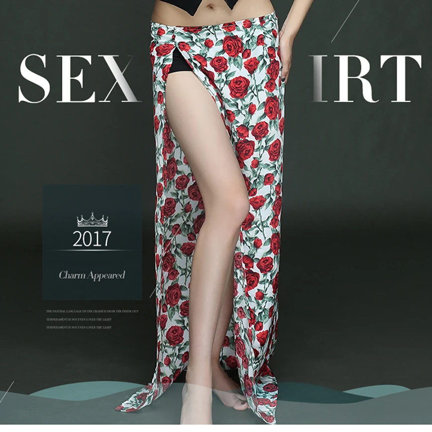 

New Printing Belly Dance Costumes Sexy Senior Simulation Silk Belly Dance Skirt For Women Belly Dance Skirts