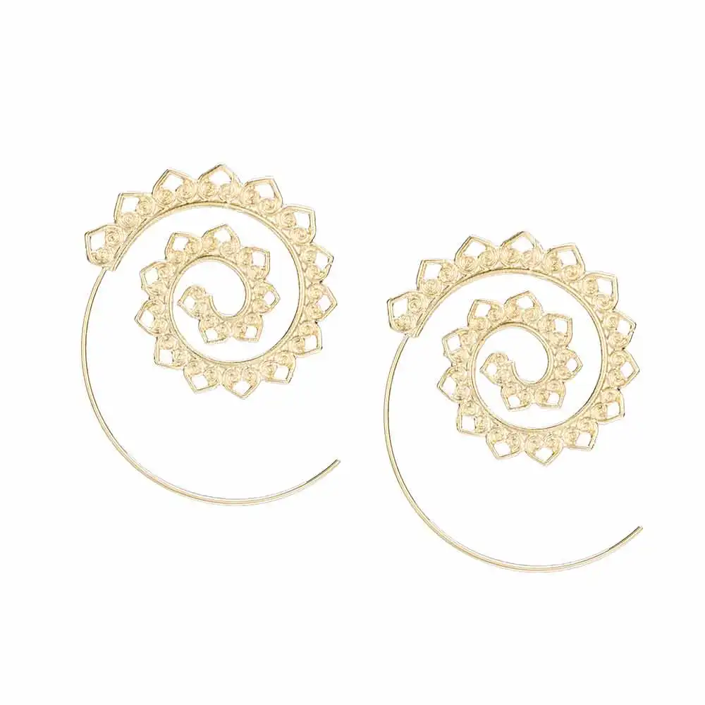 Этнические ювелирные изделия серьги-кольца для женщин Brincos золотые геометрические серьги стимпанк стильные массивные вечерние ювелирные изделия
