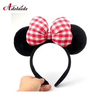 

Christmas Hairband Minnie Mickey Ears Hairband For Girls Valentine's Day Party Princess head hoop Bow Headband Hair Accessories