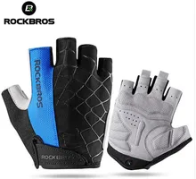 ROCKBROS Cycling Bike Half Finger Gloves Shockproof Breathable MTB Mountain Bicycle Gloves Men Women Sports Cycling Clothings rockbros cycling bike half finger gloves shockproof breathable mtb mountain bicycle gloves men women sports cycling clothings