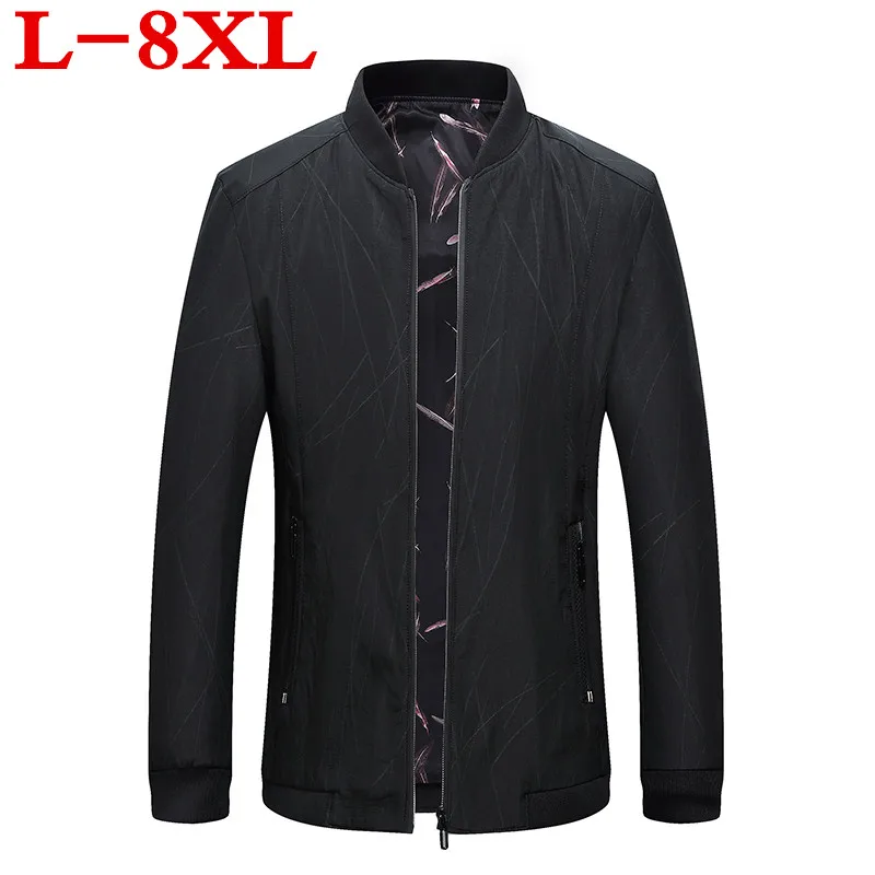 2018 Новый Большой Большие размеры 8XL 7XL 6XL Демисезонный Для мужчин Куртки Твердые