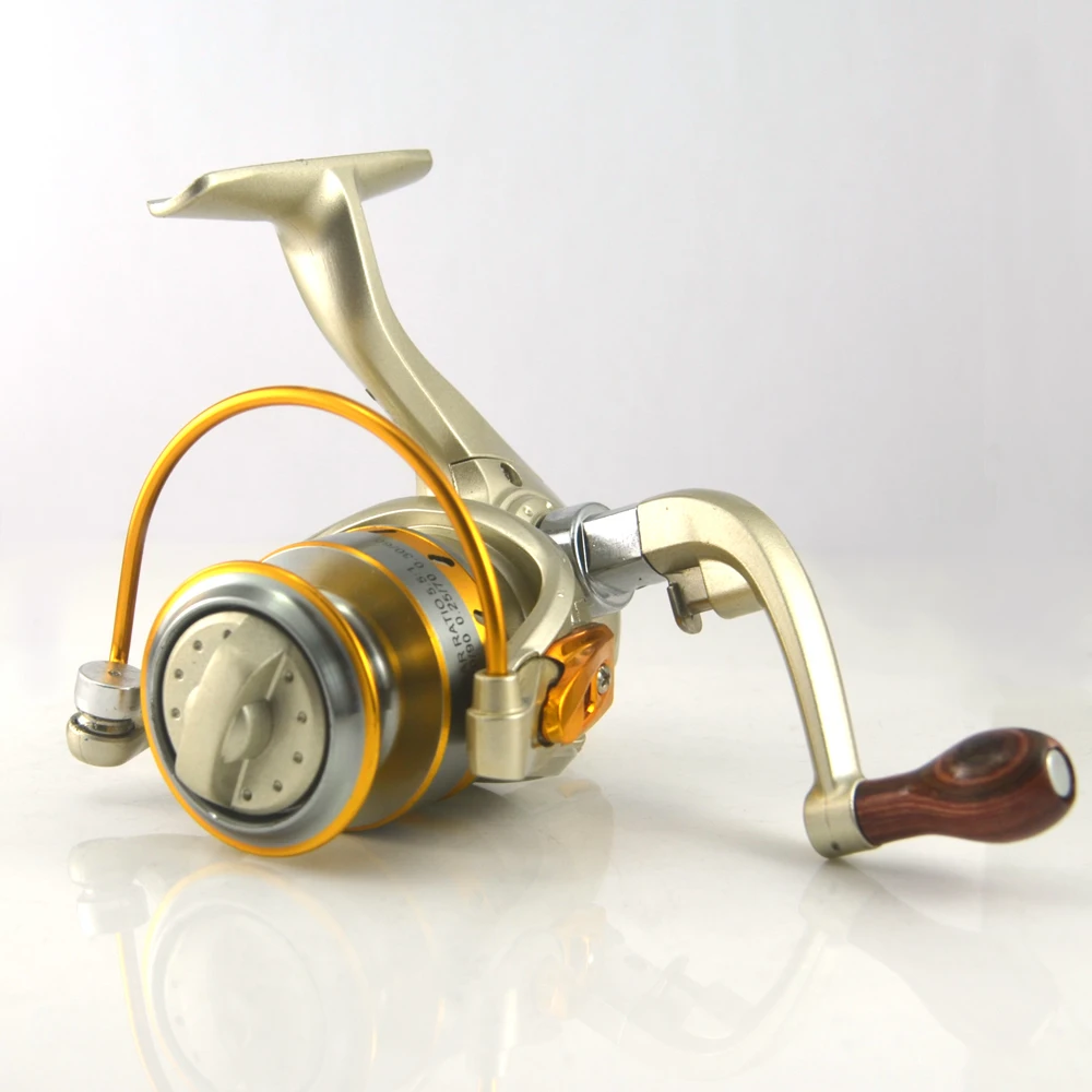 MINI Size Small Golden Spinning Reel with Metal Spool Pocket Travel