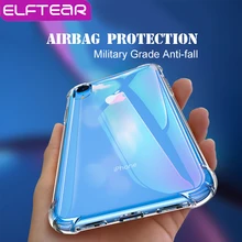 

ELFTEAR Transparent Silicon Phone Case For iPhone X 8 7 6 6S Plus XS Max XR Airbag Drop Prevention Cover Phone Cases
