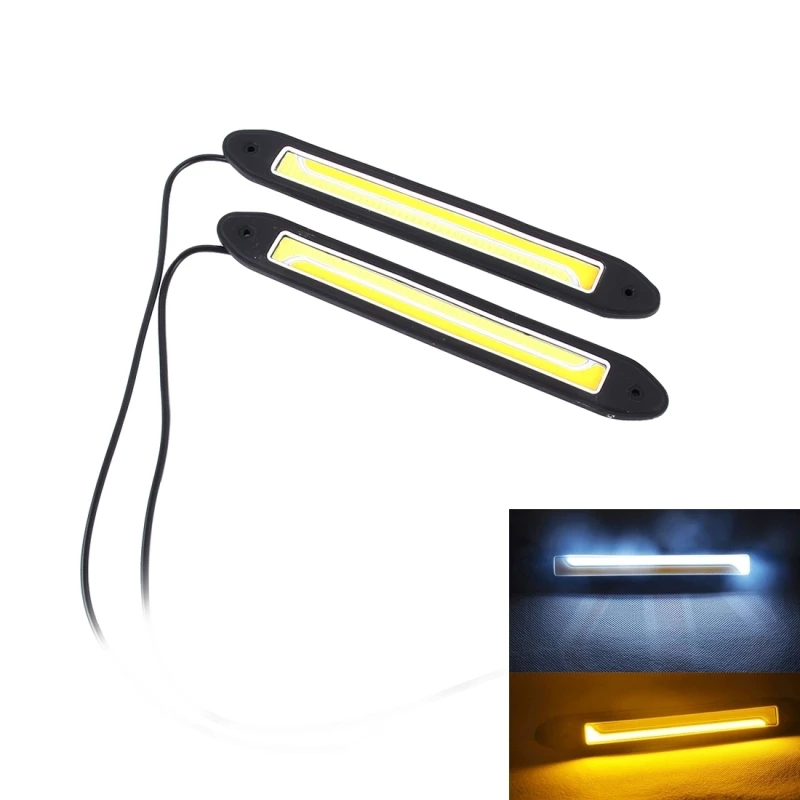 

2 PCS car daytime running light DC 12V 10W 6000K Car DRL Daytime Running Lights Lamp White+Yellow Light Free Shipping