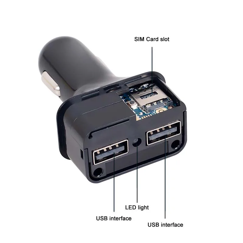 ANSTAR سيارة ميني GPS المقتفي المزدوج USB شاحن سيارة WIFI جهاز تعقب عن بعد الاستماع GSM جي بي آر إس جهاز تعقب سيم بطاقة شاحن