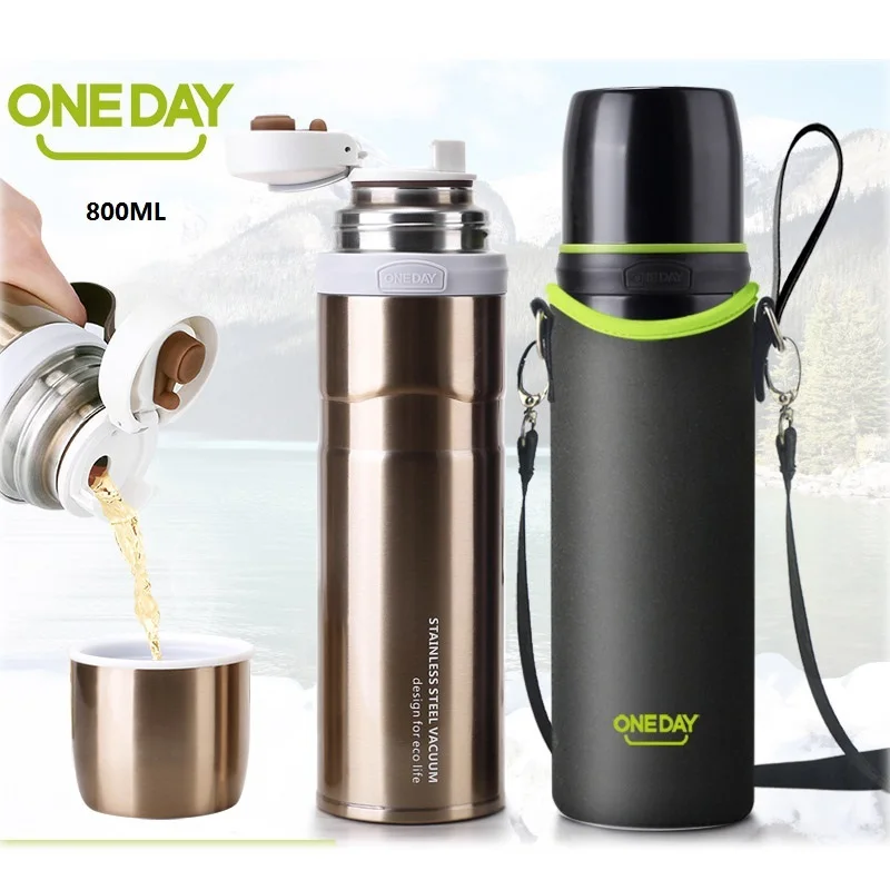 ONEDAY 800ML/450ml Thermos Cup Double wall Thermo Tumbler Vacuum flask