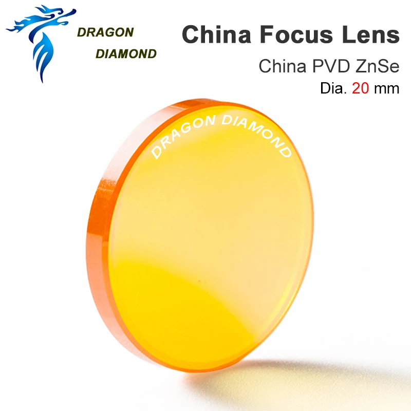 DRAGON DIAMOND Co2 ZnSe Focus Lens Dia.20mm Focal Length 38.1/50.8/63.5/76.2/101.6mm For Co2 Laser Engraving Cutter