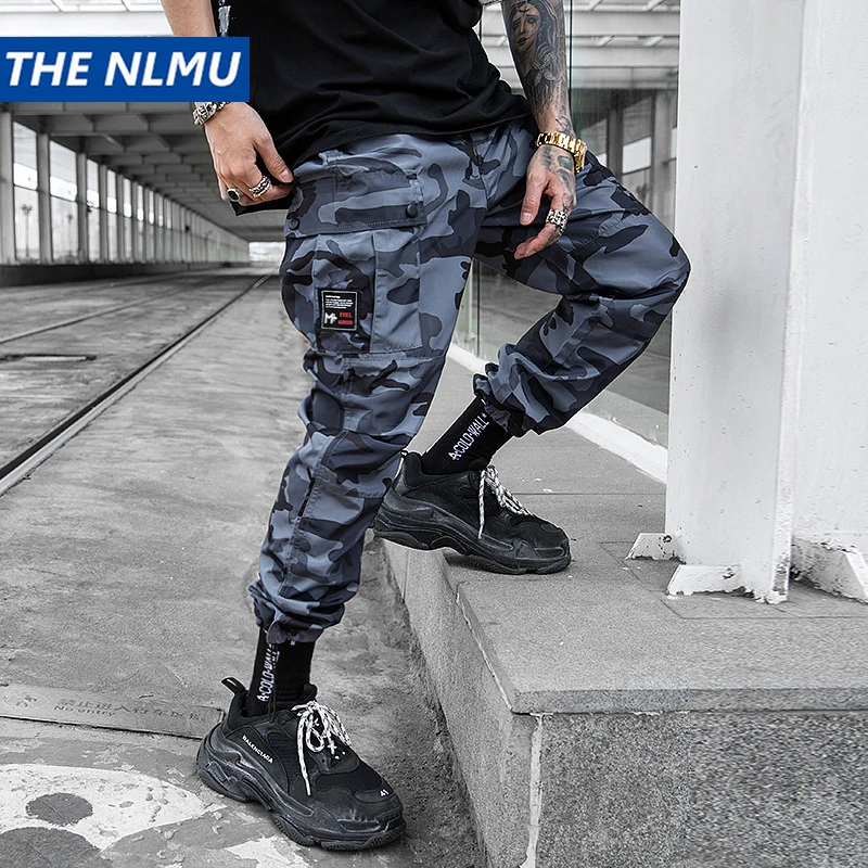  Hip Hip Streetwear Men's Camouflage Cargo Joggers Pants 2019 Spring Men Military Style Harem Trouse
