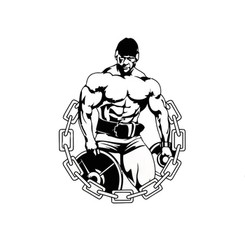 

11*14.4CM Strong Fitness Coach Car Stickers Personalized Custom Vinyl Reflective Decals Black/Silver C7-0719