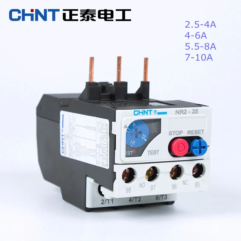 

CHINT Thermal Overload Relay Temperature Overload Protector Current Relay NR2-25/Z 2.5-4A 4-6A 5.5-8A 7-10A