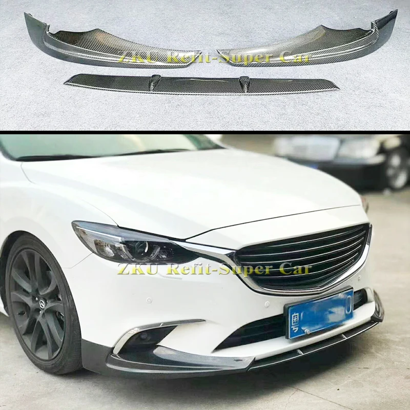 Губа переднего бампера MV Style из углеродного волокна для Mazda ATENZA 2017-2018 | Автомобили