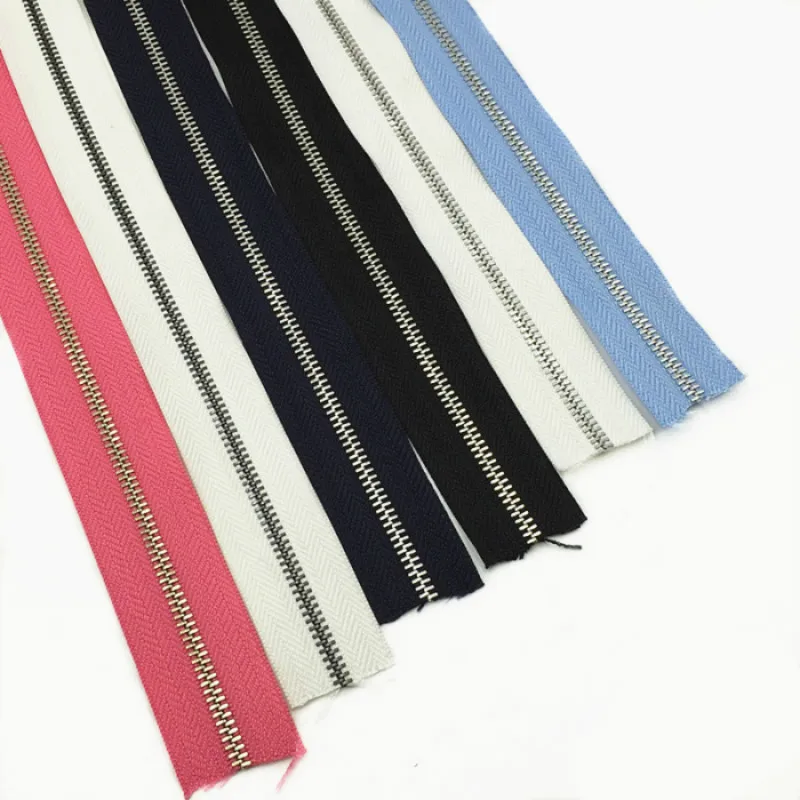 10 Yards/lot Continuous Metal Zipper chain zip fasteners Roll Tape for Clothing Handmade Bag