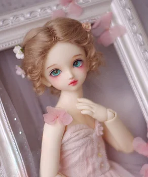 

BJD doll wigs milk tea brown Updo Mohair wigs for 1/3 1/4 1/6 BJD DD SD MSD YOSD doll wigs doll accessories