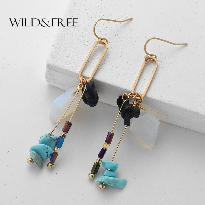 

Handmade Cute Bowknot Hanging Dangle Drop Earrings for Women Natural Stone Earring Fashion Jewelry & Accessories Lover Girl Gift