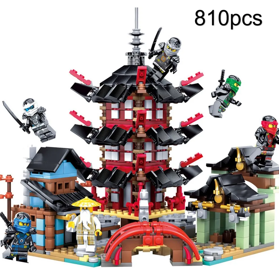 

Ninja Figures 810PCS Ninja Temple Building Blocks Educational Toys For Children Bricks