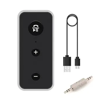 

Rechargeable Bluetooth Receiver 5.0 Wireless Bluetooth Audio Receiver 3.5mm Car Aux Bluetooth Adapter for Speaker Headphone