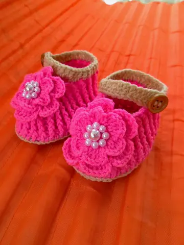 sandalias de croche para bebe