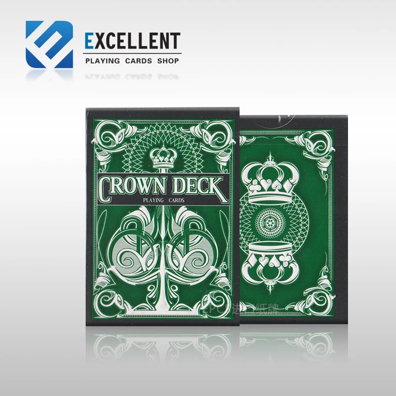 Goede Hot Koop Gratis Verzending Crown V2 poker speciale Magic Props Speelkaarten Groen Blauw Kleuren Fiets Dek