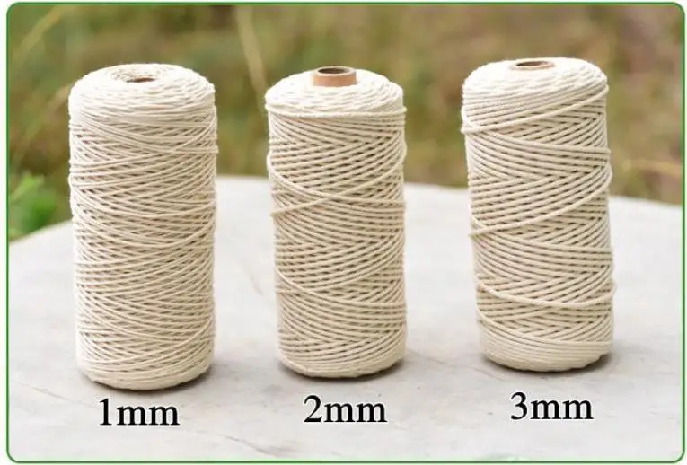 Silk Thread Cord 1mm 2mm 3mm Cream Twisted Embroidary Embroidery Dressmaking