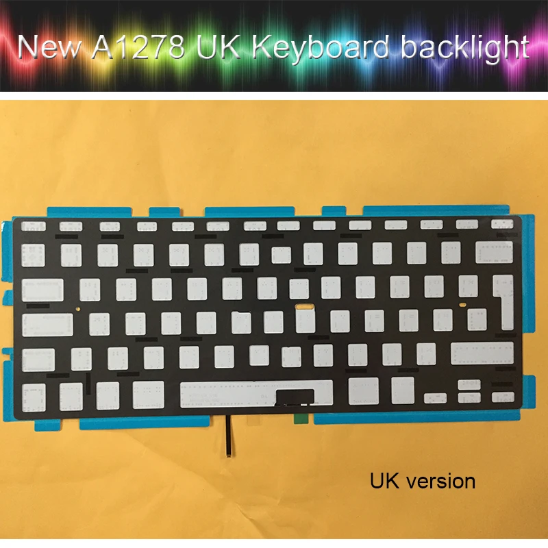 

New For macbook Pro 13.3" A1278 UK Keyboard Backlight Backlit 2009-2012 Year