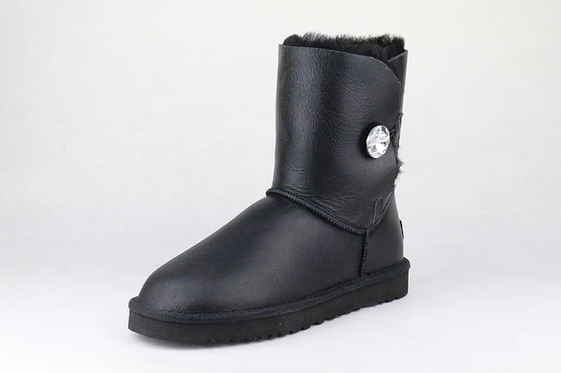UVWP/высококачественные водонепроницаемые зимние ботинки из натуральной овечьей кожи; натуральный мех; шерсть; женские зимние ботинки;