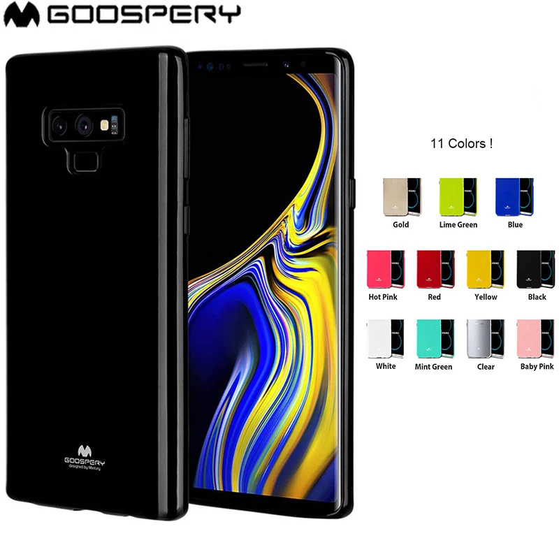 

Original Mercury Goospery Pearl Jelly Soft TPU Gel Slim TPU Bumper Case Cover For Samsung Galaxy Note 9