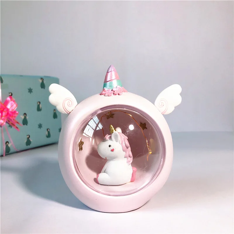 LED Unicorn Light Baby Bedroom Night Light Resin Ornaments Light for Children Kids Bedside Table Decoration Night Lamp Birthday Xmas Gift (4)