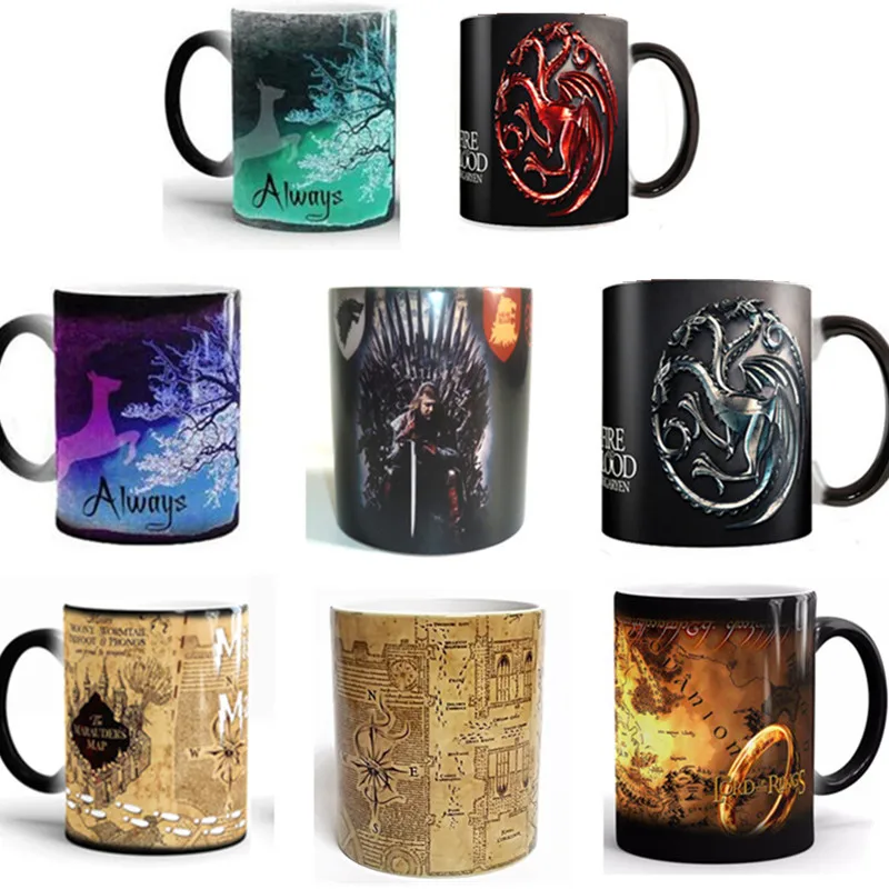 Game of thrones hot color change coffee mugs tea milk cups and walking dead The lord rings funny home office mark | Дом и сад