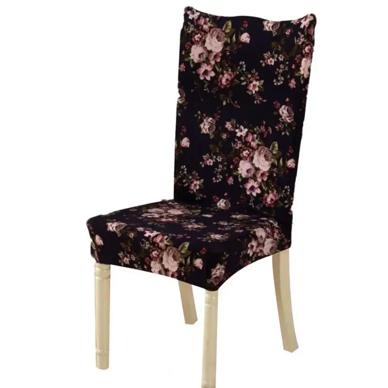 Flower Printing Removable Chair Cover Stretch Elastic ...