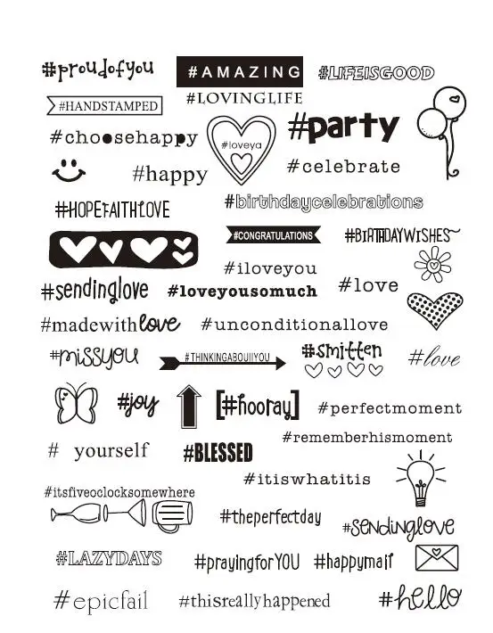 

English words Transparent Clear Silicone Stamp/Seal for DIY scrapbooking/photo album Decorative clear stamp sheets A844