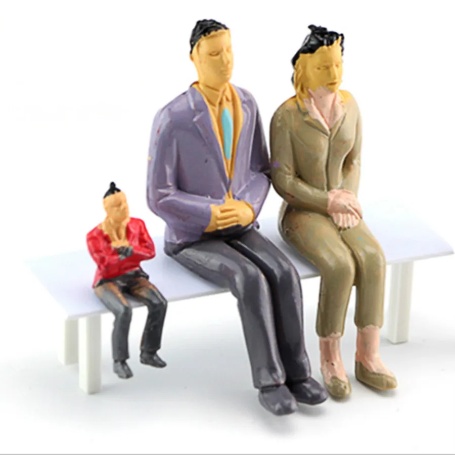 1:25 1:30 1:42 1:50scale Sitting Figure Architectural Building Materials Plastic People Passengers For Ho Train Layout - Image 2