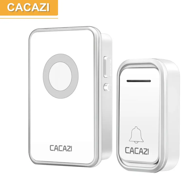 

CACAZI Waterproof Plug-in wireless doorbell waterproof Kit door wireless bell easy install Adjustable indoor ring volume