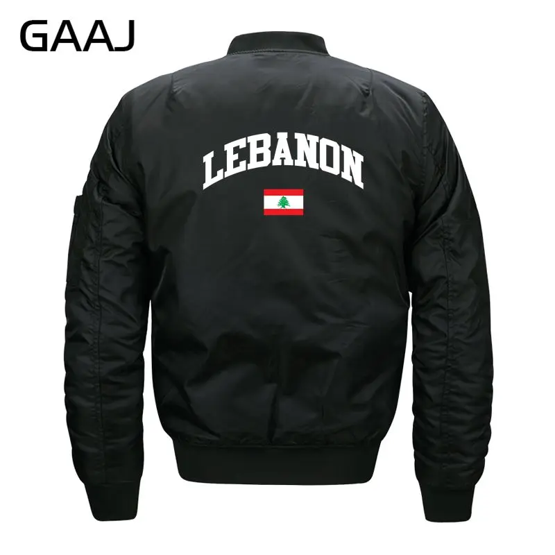 GAAJ Lebanon Flag Jackets Men Pilot Waterproof Jacket Coat Warm For Male Print Windbreaker Winter Baseball Autumn #3VF99 |
