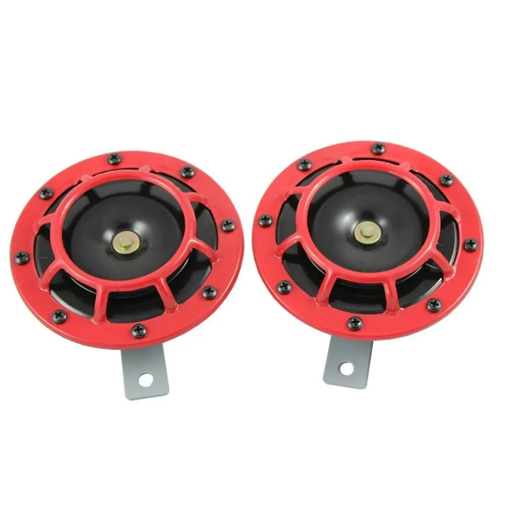 

RED SUPER LOUD BLAST TONE GRILL MOUNT 12V ELECTRIC COMPACT CAR HORN 335HZ/400HZ
