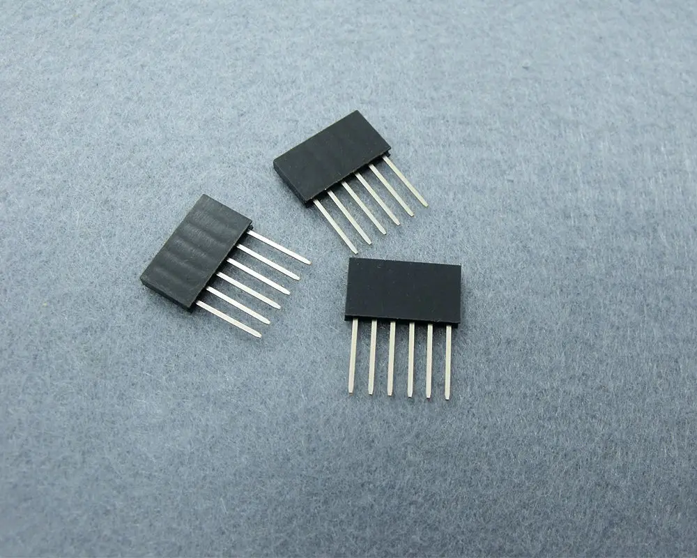 

20pcs 2.54 mm 6Pin Stackable Long Legs Female Header For Arduino Shield