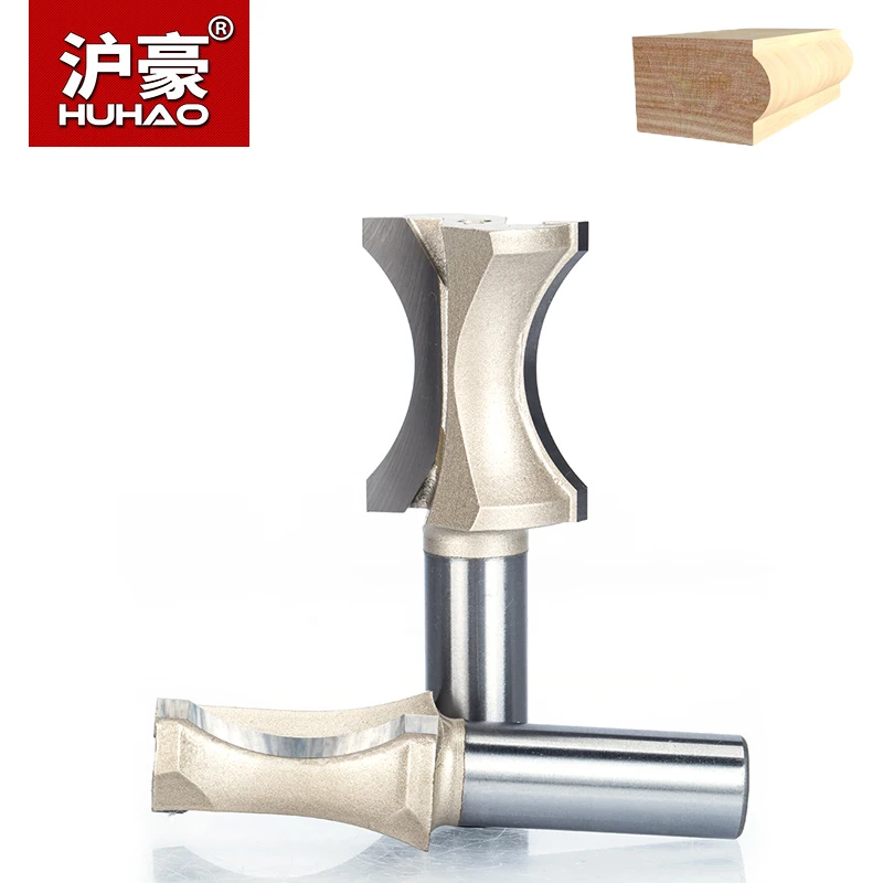 

HUHAO 1/2" 1/4" Shank Half Round bit 2 Flute Endmill Router Bits for Wood Without Bearing Woodworking Tool Milling Cutter