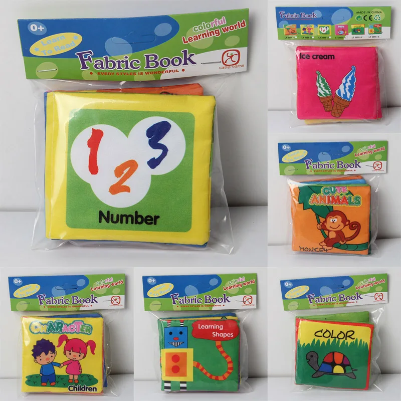 

Baby Infant Early Education Colorful Animals Fabric Book Sounding paper Intelligence Development Cloth Toy