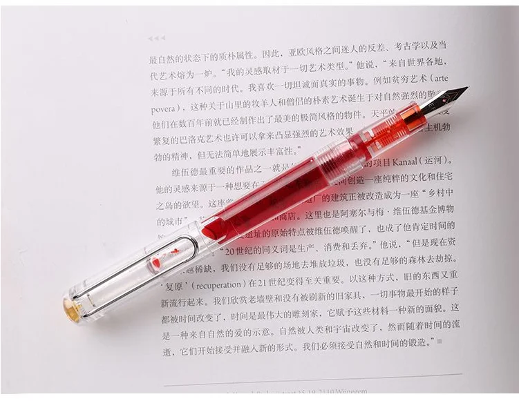 Прозрачная Ручка ERAL Traveler. Содержащий запечатывания ручка с кольцом для хранения корпуса чернил. Креативный стиль ручки. Семь цветов крышки ручки