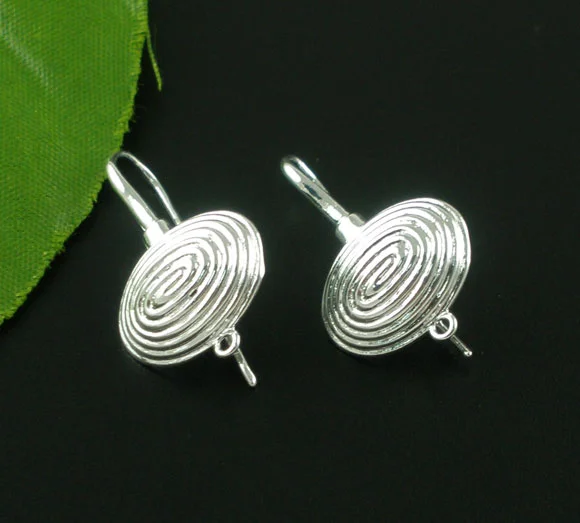 

DoreenBeads 5 Pairs SP Shell Charm Ear Hooks 30x16mm Nickel FREE (B07174)