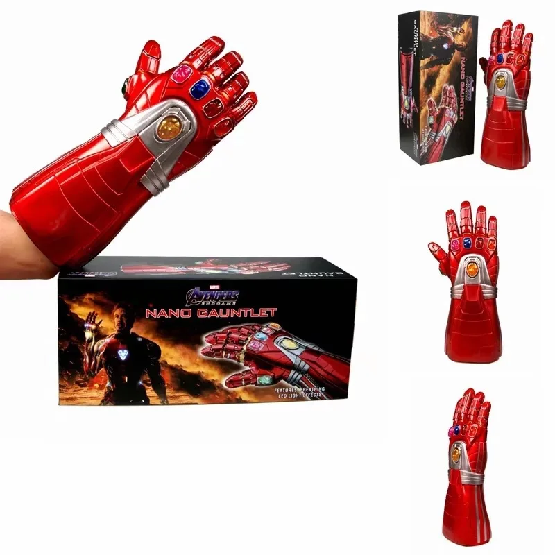 

1:1 Marvel Avengers End Game Iron Man Infinity Gauntlet with LED Lights Cosplay PVC Action Figure Collectible Model Toy