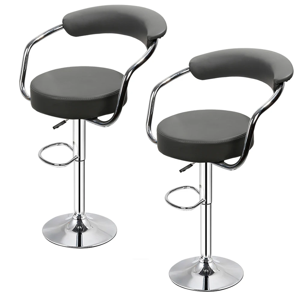 

2pcs Leather Swivel Bar Stools Chairs Height Adjustable Pneumatic Counter Pub Bar Chair Modern Style Free Shipping In France HWC
