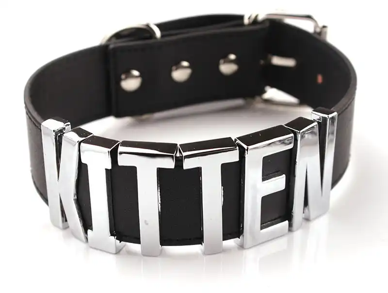 collar that says kitten